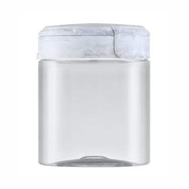 Imagem de Pote Plástico Porta Mantimentos Organizador 1L Tampa Marmorizada Premium (Branco)