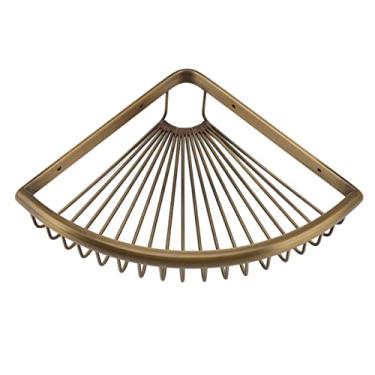 Imagem de Prateleira Triangular de Latão para Chuveiro de Canto Vintage, Organizador para Banheiro
