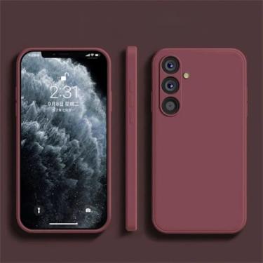 Imagem de Para Samsung A54 5G Case Liquid Camera Phone Cases Para Samsung Galaxy A54 A55 A15 5G Soft Back Cover,Camélia Vermelho,Para Galaxy A55 5G