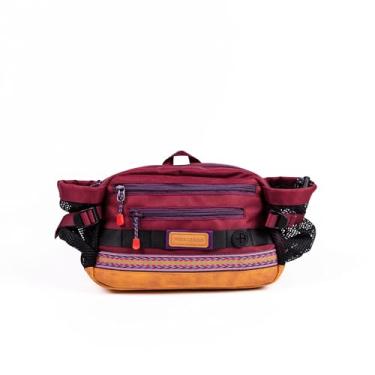 Imagem de Wilderdog Mega Hip Pack com capacidade de 3 litros, dois bolsos de malha para garrafa de água, alças internas para chaves, alças ajustáveis e dispensador de saco de cocô, Amora, 12” x 6” x 3”, Pochete
