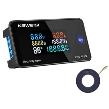 Imagem de Wattímetro Voltímetro Amperímetro Termômetro Ac 50~300V 100A KWS AC300
