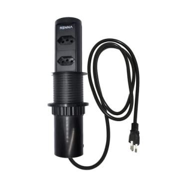 Imagem de Torre de Tomada Automatica com 2 entradas de 3 Pinos Preto Renna