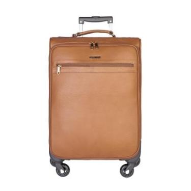 Imagem de Mala de bordo em Couro liso Berlim Feminina-Unissex