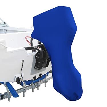 Imagem de Seamander Tampa do motor de popa, capa externa completa do motor, tampa de barco à prova d'água (azul pacífico (600D), serve para 100-150 HP)