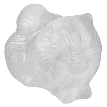 Imagem de Rockcloud Estatueta de gato de cristal natural esculpida à mão estátua de gato da sorte sentado mini animais pedra de bolso para decoração de mesa de escritório em casa