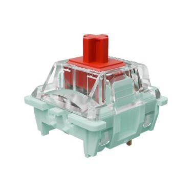 Imagem de Fejwlvs Interruptor de mola Gateron Jade Series 3.0 vermelho de dois estágios para teclado mecânico MX para jogos, interruptores lineares de 3 pinos 45gf pré-lubrificados (vermelho, 90 peças)