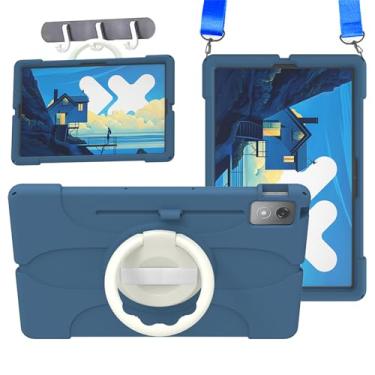 Imagem de HminSen Capa para tablet Lenovo Tab P12 de 12,7 polegadas, capa de silicone ajustável para tablet Lenovo Tab P12/Xiaoxin Pad Pro de 12,7 polegadas TB370FU/TB371FC/TB375FC (azul)