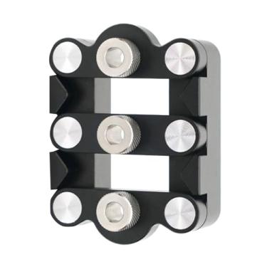 Imagem de Guia de Perfuração Auto -central, Locadora de Punção de Gabarito de Doe Com 3 Pedaços de Perfuração para Trabalhos de Madeira, Liga de Alumínio Feita, Aperto Versátil, Perfuração