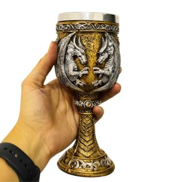 Imagem de Cálice de Dragão Taça de Vinho Dragons Decoração Medieval 150 ML