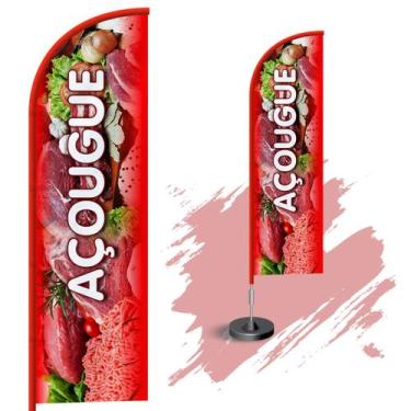 Imagem de Wind Banner Dupla Face 3mt Completo Açougue - Fadrix