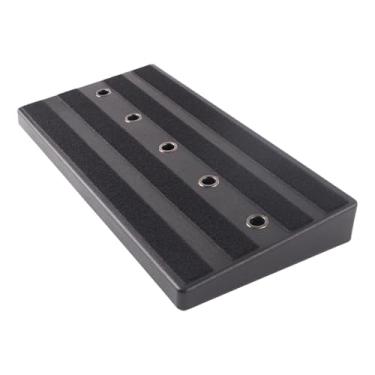Imagem de MERIGLARE Pedal de efeito de guitarra, fácil de transportar, pedalboard de baixo portátil leve, suprimento de cabo para baixo de guitarra de instrumentos, Preto