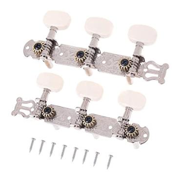 Imagem de Afinador de Guitarra Clássico PEGS 2 Máquina de Embalagem Cabeças Com Requintado Design Branco de Marfim Suave Ajuste Preciso para a Maioria das Guitarras de Instalação Fácil