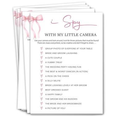 Imagem de Jogos de chá de panela - I Spy Game, jogos de chá de casamento, jogos de noiva rosa, jogos de festa de noiva, jogos de despedida de solteira, jogos de chá de panela 30 convidados/P01