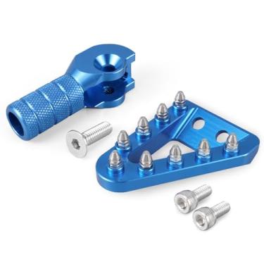 Imagem de NICECNC Blue Gear Shifter ponta de substituição de placa de freio da alavanca de câmbio compatível com Husqvarna 2016 TC125 FC250 350 450 2017-2022 TE TX TC FC FX FE 125-501, XCW XCFW, consulte o