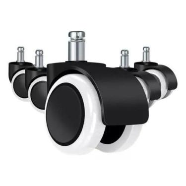 Imagem de Rodizio Rodinha Anti Risco Pu Semi Silicone Cadeira Begônia - Escritex