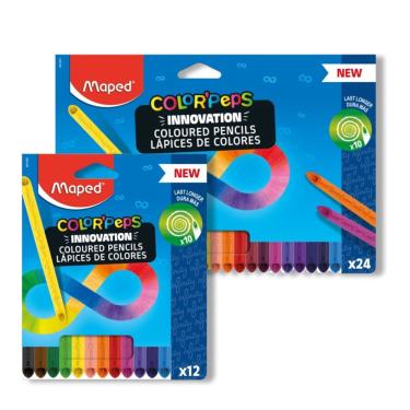 Imagem de Kit Lápis de Cor 24 + 12 Cores Color Peps Infinity Triangular Infinito Maped