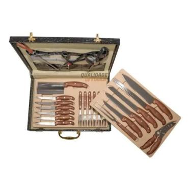 Imagem de Faqueiros Churrasco Aço Nióbio 6 Peças - Sa, Songle, Nakazaki Ou Siga 