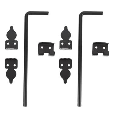 Imagem de Haste de Queda de Portão de Parafuso de Cana Resistente de 12 Polegadas, Trava de Aterramento de Portão de 2 Conjuntos para Cercas de Madeira Portas de Metal, Rolha de Portas de