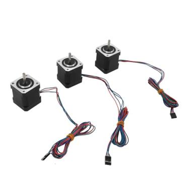 Imagem de 3pcs NEMA 17 Motores de Passo 4 Fios 59ncm Motor de Passo de Torção Com Cabo e Conector de 1m para a Impressora 3D CNC XYZ Machines