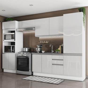 Imagem de Cozinha Acordes Glamy Branco 100% MDF 11 Portas Madesa