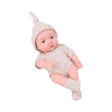 Imagem de Boneca Reborn de Silicone Mini 20cm - Corpo Inteiro Macio para Meninas