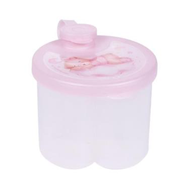 Imagem de Dosador De Leite Em Pó Infantil Decorado Plasútil Bebê, Ursa Rosa