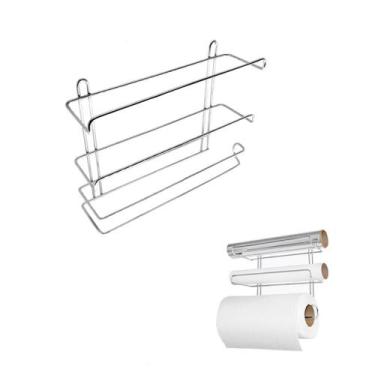 Imagem de Porta Papel de Parede Triplo para Rolos - Stolf, Cromado