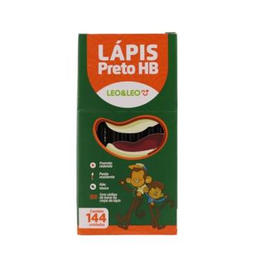 Imagem de LAPIS GRAFITE HB RESINA PRETO REDONDO CX/144 UND LEOELEO