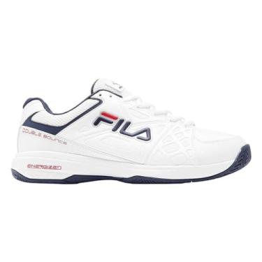 Imagem de Fila Double Bounce 3 Pickleball Tênis masculino, Branco/azul marinho/vermelho, 11.5