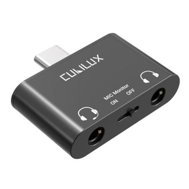 Imagem de Cubilux Adaptador de microfone USB C para TRRS de 3,5 mm com conector de fone de ouvido para iPhone 15+/15 Pro Max iPad 10 iPad Pro/Air 5 4, Samsung S24/S23/S22/S21/S20 Tab S9/S8/S7/S6 mais, conector