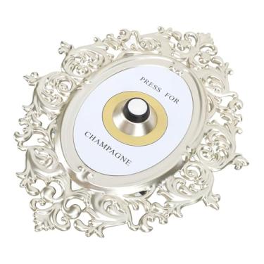 Imagem de Pressione o Botão Champagne, Pressione para a Campainha de Champanhe, Metal Decorative Decorative French Style Retro Champagne Button Button Decor Temático Decoração Ornamento