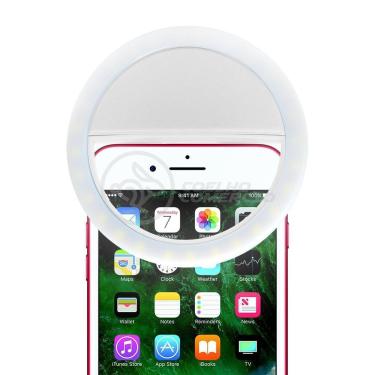 Imagem de Anel De Led Luz Selfie Mini Ring Light Android E Ios Branco