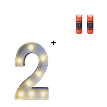 Imagem de Número Luminária Led 3d Festa Decoração + Pilha Grátis - Partiufesta, 