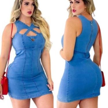 Imagem de Vestido Jeans Aberto Claro, Pieces with attitudes - Camelô Carioca Fas