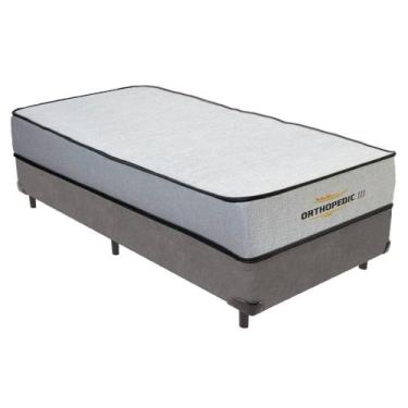 Imagem de Cama Box Solteirão e Colchão Orthopedic D33 V-tech, Cinza