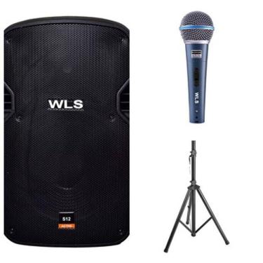 Imagem de Caixa Acústica Wls S12 Ativa + Microfone M58A + Pedestal