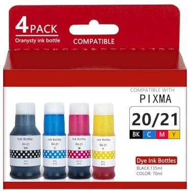 Imagem de Kit de refil de garrafas de tinta compatível GI-61 gi61, alto rendimento, tinta para Canon PIXMA G5020 G6020 G5030 G5040 G6040 G3260 G2260 G1220 MegaTank Refil de 135 ml Bk/70 mL C M Y