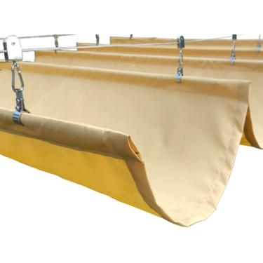 Imagem de Cobertura De Sombra Retrátil à Prova D'água Para Pérgola, Kits De Dossel De Substituição Para Pátio Toldo De Onda De Arame Deslizante Ao Ar Livre Vela Deck Varanda, Yellow, 1.5x3m