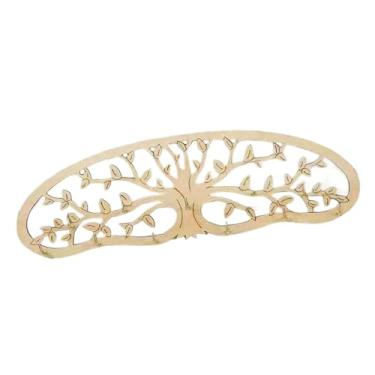 Imagem de Ｂｅｓｇａ Decoração de parede de árvore de madeira com ganchos, expositor, coleções de presentes de aniversário, escultura de parede de árvore decorativa para