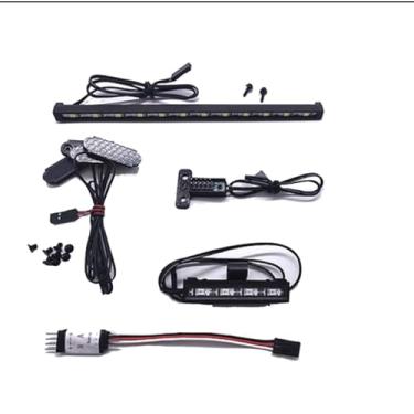 Imagem de ZLiT Kit De Barra Luz Para Axial Scx10, Faróis Superiores Carro Rc, Iluminação Lanterna Traseira 1/10 Iii Jeep Cj-7, Veículo Rc (1)