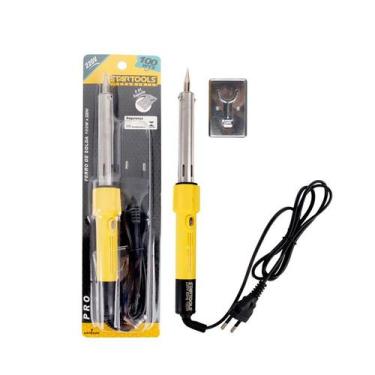 Imagem de Ferro de solda eletrico 220v 100w com suporte profissional - STARTOOLS