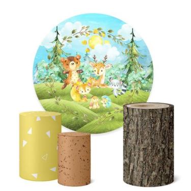 Imagem de Trio Capas Cilindro + Painel Redondo 1,50m Bosque - Fadrix, K1BSQ0012