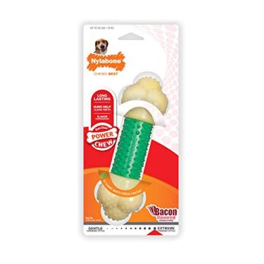 Imagem de Nylabone Dura Chew Wolf Bacon Flavored Double Action Bone Dog Chew Toy