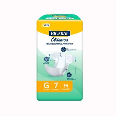Imagem de Fralda Bigfral Clássica Tamanho G com 7 Unidades