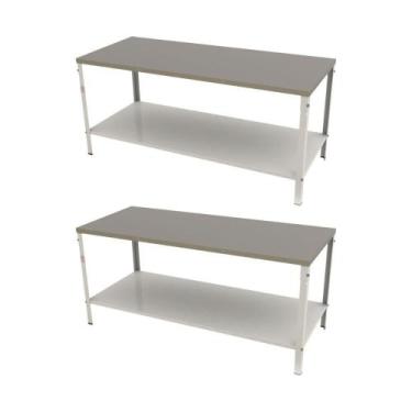 Imagem de Kit - 2 Mesa Panificadora Desmontável 800x870x1900 M-180 - Braesi