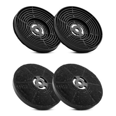 Imagem de QAGGUM Filtro de carvão de carbono adequado para exaustores conversíveis de 76 cm, sem ventilação, parede e ilha, filtro de exaustor substituto WRHF003S2, 4 peças