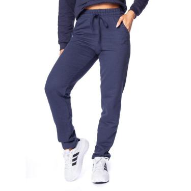 Imagem de Calça de Moletom Feminina Desayner Reta Marinho-Feminino