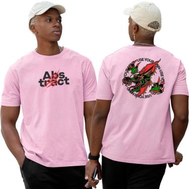 Imagem de Camiseta Basica Algodão‎ Red Dragon Abstract Style Street-Unissex