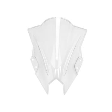 Imagem de GZDLMoto Viseira de para-brisas para motocicleta, defletor de ar e vento, design de bolha dupla para Kawasaki Ninja 500/SE 2024, kits de carenagem de plástico ABS (bolha dupla, transparente, 38 cm)