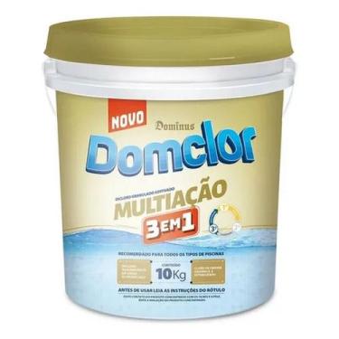 Imagem de Cloro Domclor Dicloro Multi Ação 3 em 1 10kg Tratamento Completo para 